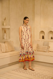 Botanical Mix Tiered Maxi Dress.