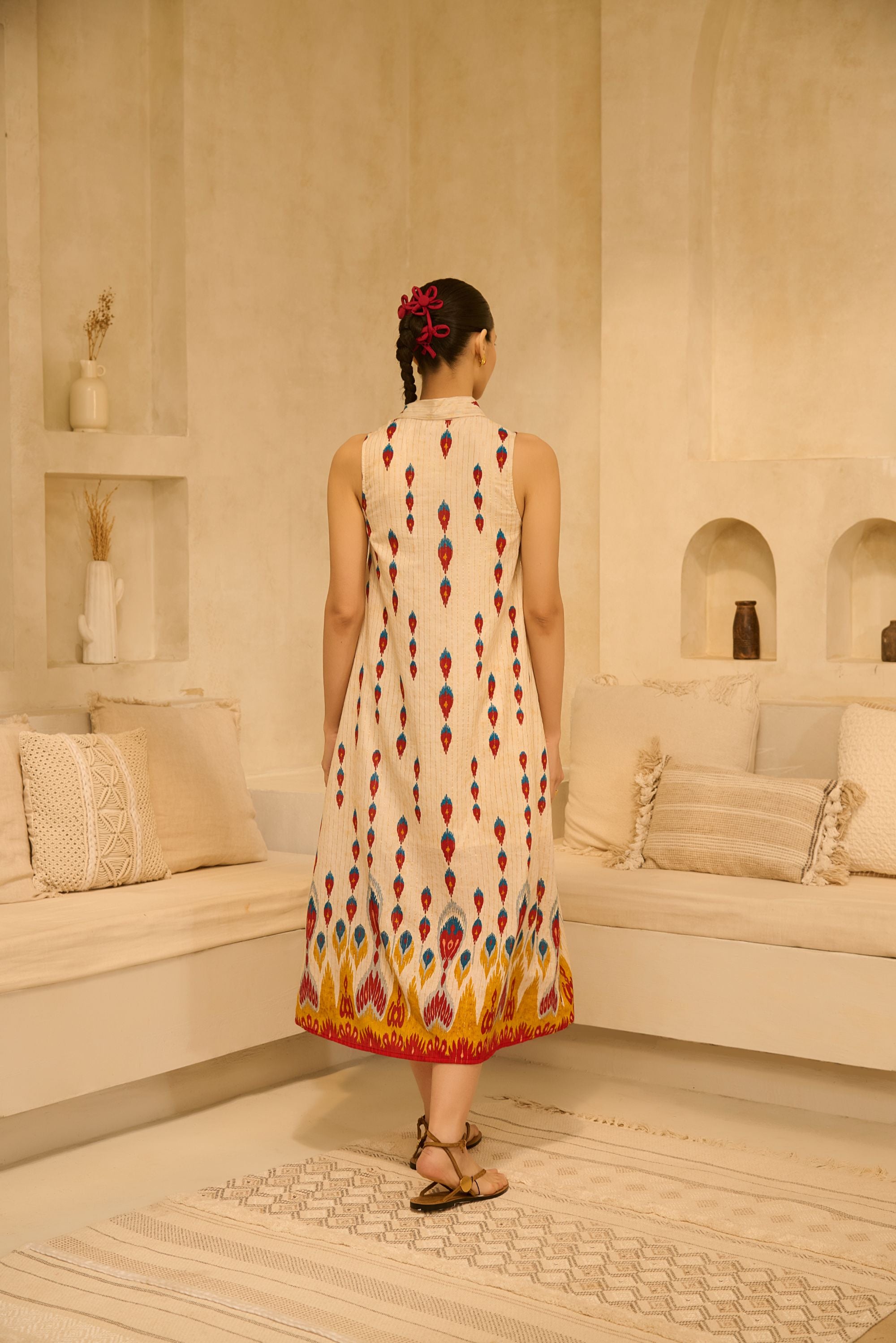 Botanical Mix Tiered Maxi Dress.