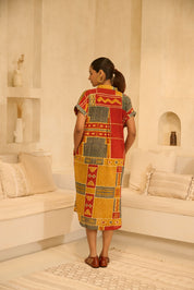 Patch Print Look Shirt Dress.