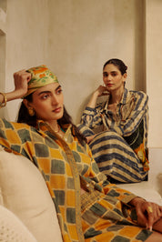 Mustard & Olive Checkered Co-ord Set .