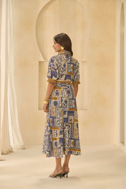 Indigo Heritage Midi Dress