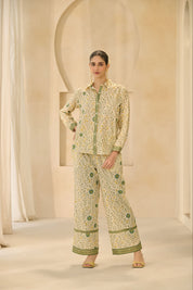 Green Floral Printed Co-ord Set.