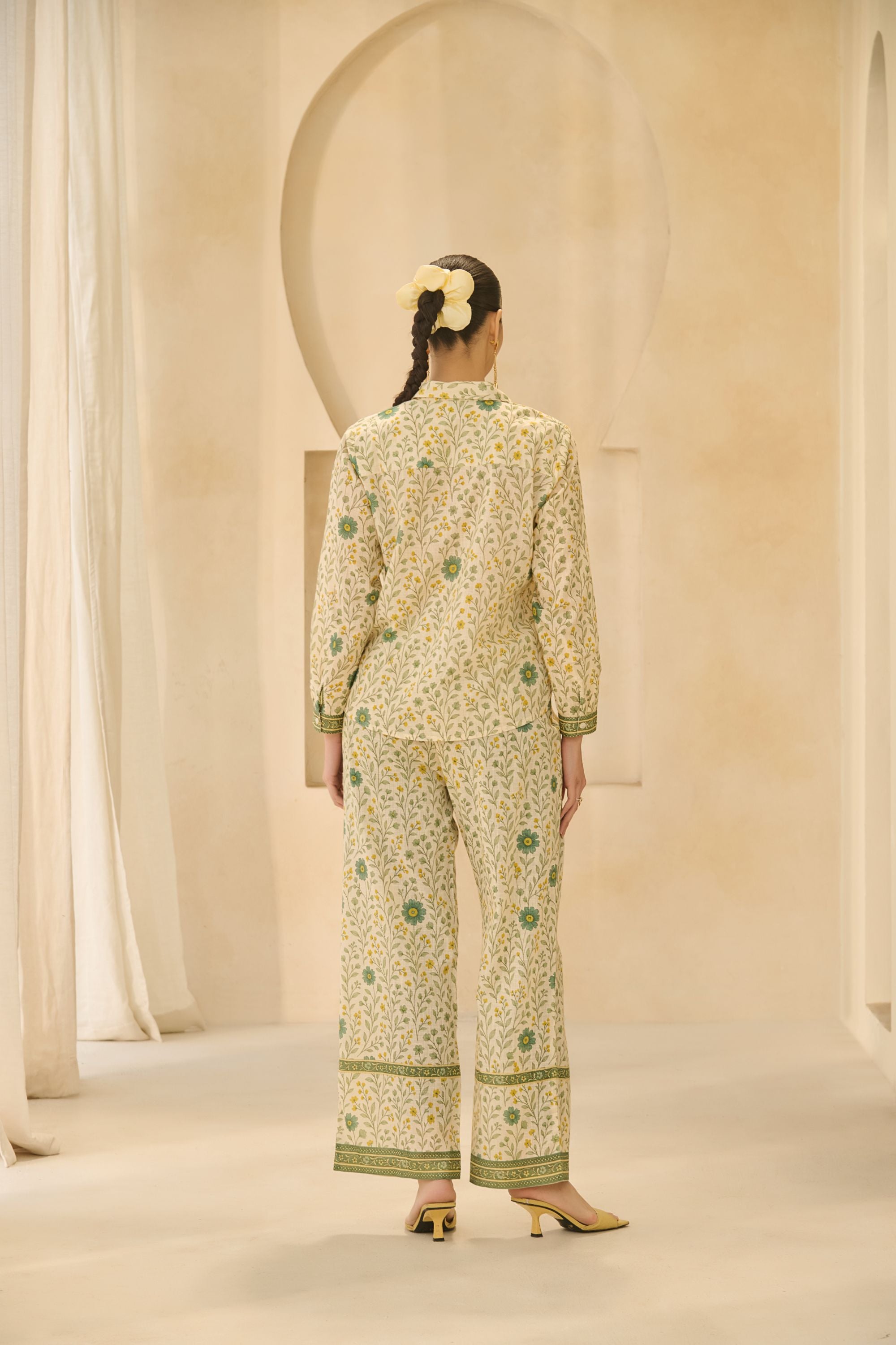 Green Floral Printed Co-ord Set.