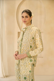 Green Floral Printed Co-ord Set.