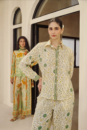 Green Floral Printed Co-ord Set.