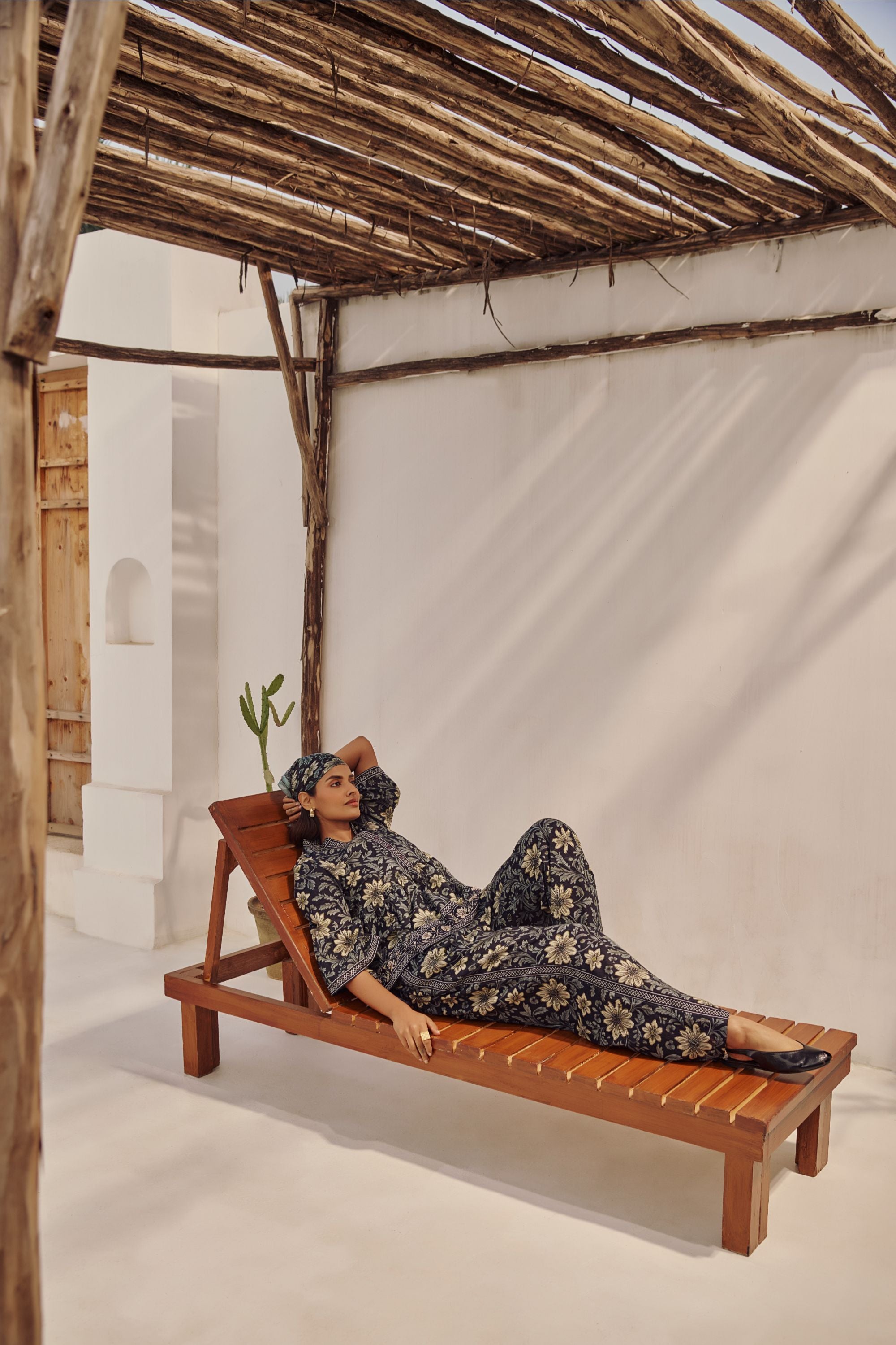 "Secret Garden" Floral Print 
 Top and Trousers Set.