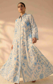 The Serene Sky Floral Shirt-Dress.