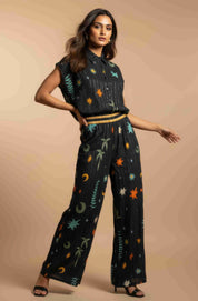 Two-piece co-ord set with Star & Moon Print