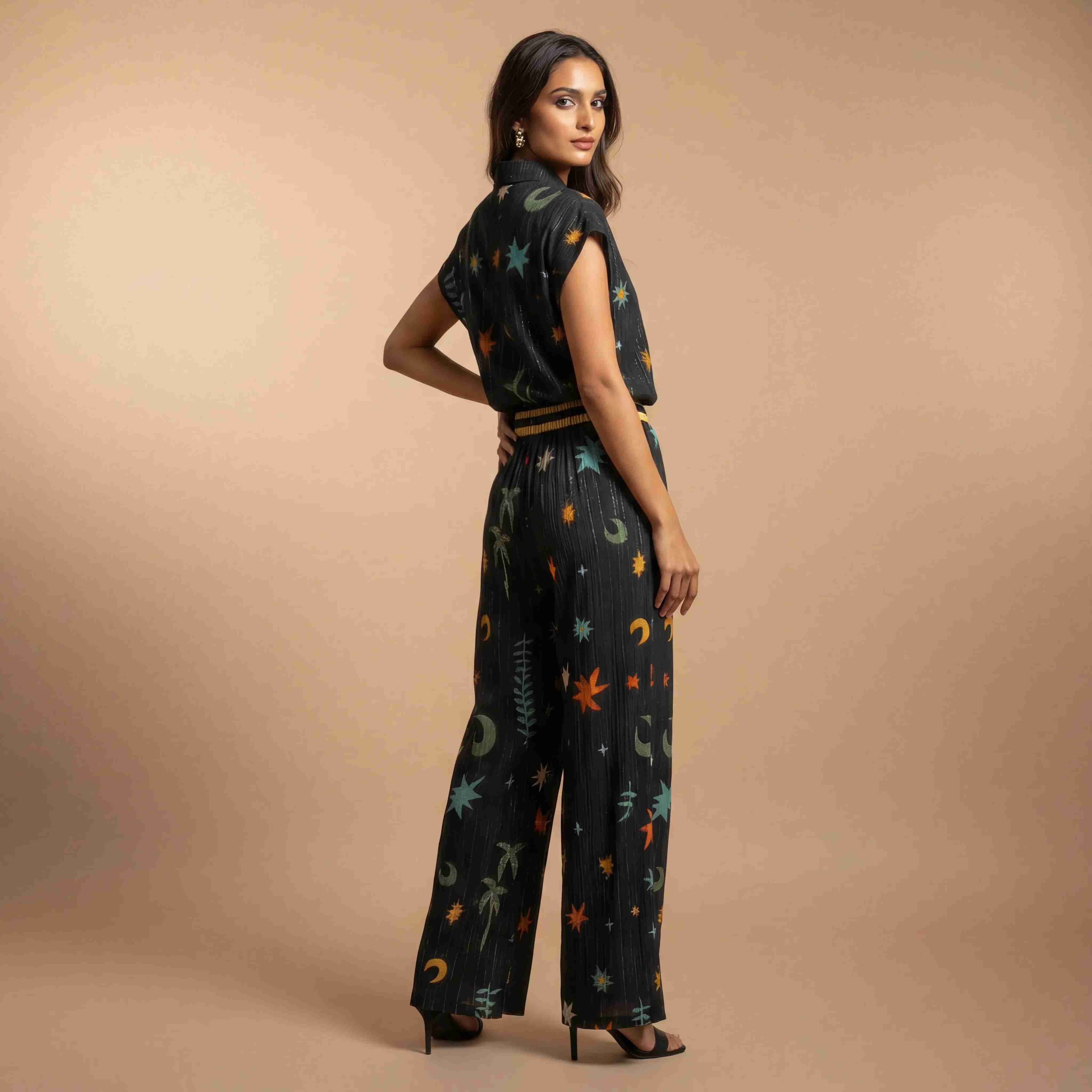 Two-piece co-ord set with Star & Moon Print