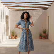 Floral Print Button Down Shirt Dress