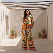 Tropical Multi Color Floral Print Shirt and Trousers